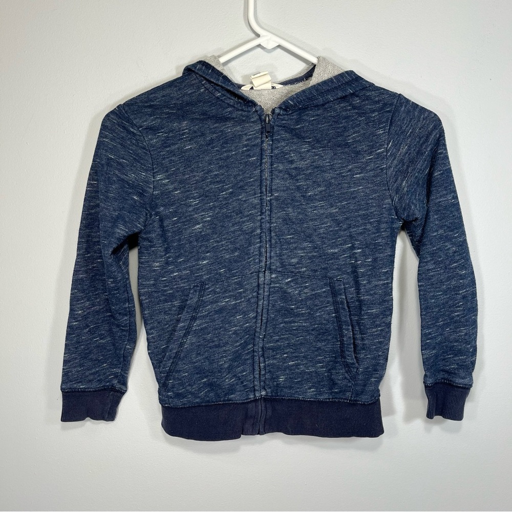 H&M Sweater Youth 6-8Y Blue Full Zip Hoodie Sweatshirt Outdoors Casual Kids Boys